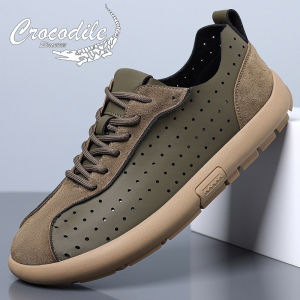 Crocodile | Breathable Perforated Retro High-end Men Shoes