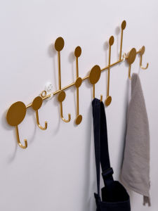 Nordic Style Creative Hook Entrance Key Holder Wall Mounted Storage Decoration Try Clothes Room Wall Coat Rack Wooden Material