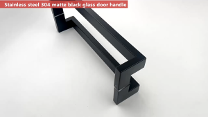 Minimalist Black Square Stainless Steel Door Knob Heavy Duty Main Door Door Handle for Wood Doors