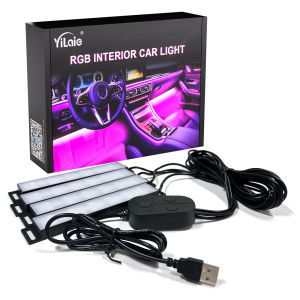 Universal Neon Car Ambient Light RGB LED Foot Strip with APP Control off Road 4x4 SUV Interior Atmosphere Light Auto Decorative
