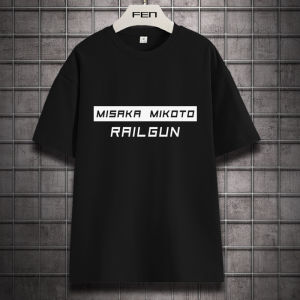 New Arrival A Certain Scientific Railgun T-shirt Peripheral Cannon Sister College Mikoto Misaka Clothes Spring and Summer Short Sleeve Men and Women