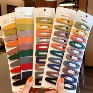 กิ๊บติดผมสีโมรันดีแบบด้าน 10/30/50 ชิ้น ชุดกิ๊บติดผมแบบเรียบง่าย กิ๊บติดข้างผมแฟชั่น เครื่องประดับผมสำหรับสาวๆ