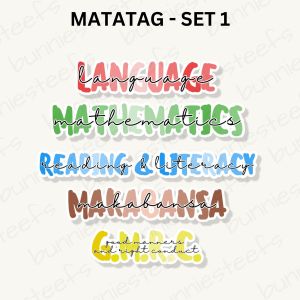 SUBJECT STICKER - SET - WITH NEW SUBJECTS FROM MATATAG