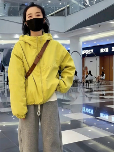 XUNYI | Áo Khoác Gió Có Mũ Dài Ngắn Cho Phụ Nữ