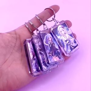 BabyShop-C1269 Gantungan Kunci Ganci Akrilik Insert Paper Photo DIY / Keychain Bening Polos Trans