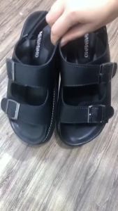 MiNiMiMO By Anes - Sandal Wanita Platform Full Hitam | Leon