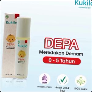Kukila DEPA Demam Panas Baby Fever Drop - Essential Oil Penurun Panas dan Demam Minyak Pijat Bayi