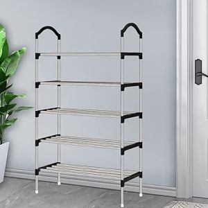 ชั้นวางรองเท้า 5-6ชั้น อุปกรณ์จัดเก็บรองเท้า ชั้นวางของสแตนเลส 5-6 ชั้น ประกอบง่าย