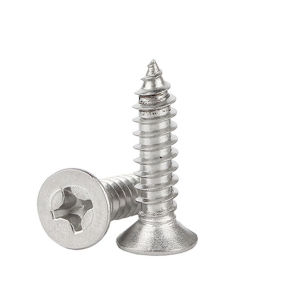 LIGE | 304 Stainless Steel Self-Tapping Screws Cross Recessed Head Long Flat Head Screws