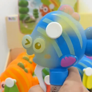 Wonderful Toys Hand Pressure Fan Bubble Toy Cartoon Fruit Animal Blowing Bubbles Wand Fan Toys for Kids Outdoor Portable