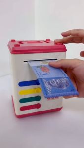 🌀PEACE AND LOVE SAVING MONEY BOX TOY WITH FINGERPRINT LOCK FOR CHILDREN EDUCATE KIDS MONEY SAVING🌀 YK56239