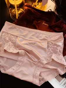 กางเกงชั้นในสตรีลูกไม้เซ็กซี่กลางเอวในผ้าไนลอนสีบริสุทธิ์พร้อมเป้าเหนียวสําหรับชุดชั้นในสไตล์กางเกงในเยาวชน