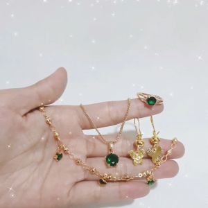 SET PERHIASAN WANITA MOTIF BATU WARNA AKSESORIS ANTI ALERGI/SET-767/SET-772