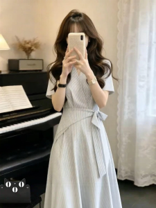 GATTIBOR | Đầm Dây Caro Phong Cách Pháp