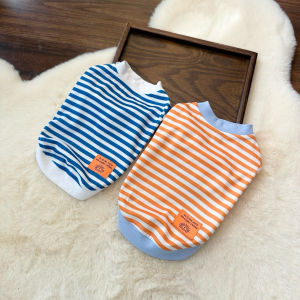 Summer Cool Sensation Pet Clothes Striped Sleeveless Vest for Cats And Dogs Teddy Bichon Cooling Effectual Lightweight Garment