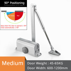KAK Hydraulic Buffer Automatic Door Closer 25KG to 80KG Adjustable Speed Door Closing Equipment Mute Soft Closing Door Hardware