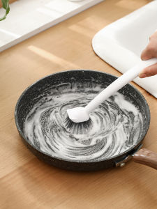 Bàn Chải Rửa Nồi Dài Tay Cầm Bằng Thép Không Gỉ Dùng Trong Nhà Bếp FaSoLa Bàn Chải Rửa Bát Không Để Tay Bị Dầu Mỡ