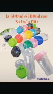 50 Ly TIM đựng trà sữa sinh tố nhựa PP cao cấp 500ml 700ml -dùng 1 lần Quán nào cũng cần