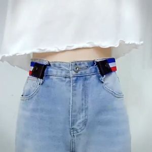 FinDee เข็มขัดผู้หญิง ใส่ง่าย หมดปัญหาเอวหลวม ประดับดอกเดซี่ ยางยืดล๊อคกับหูกางเกง belt