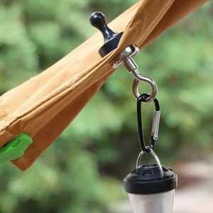 【Arrive In 1-3 Days】Multifunction Camping Snap Clip Aluminum Alloy Canopy Hanging Carabiner D Type Mini Portable EDC Climbing Tools Outdoor Survival Tools