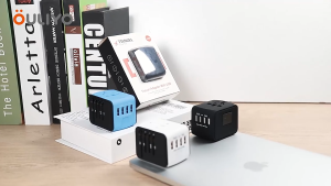 🔥SG READY STOCK🔥Universal Travel Adapter with USB+Type C European Travel Plug Adapter for Europe UK EU US CA AU Italy Asia Singapore