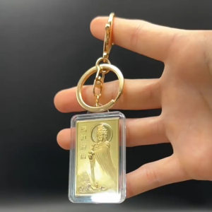 Gantungan Kunci MaZu Feng Shui Koin Keychain Clip Koin Emas Keberuntungan Souvenir Gantungan Keychain HP