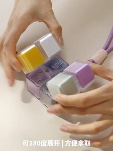 HOVELSHOP Kotak Obat Mini Warna Pastel Praktis Menyimpan Obat Vitamin Travelling Free Gantungan