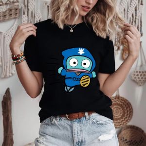 Sanrio | Hangyodon Ninja Dash Print Casual Womens Cotton Summer Fashion T Shirt Soft Comfortable Top Daily Wear Tops