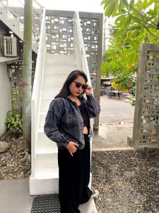 JAKET HOODIE JEANS WANITA OVERSIZE / JAKET JEANS JUMBO WANITA