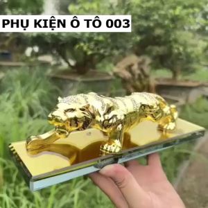 Tượng Hổ đính đá cáo cấp trang trí Taplo xe ô tô bàn làm việc phòng khách