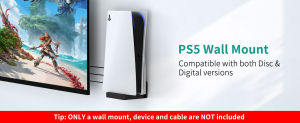 Cozycase Wall Mount for Playstation 5 Sturdy Space Saving Stand Bracket Hanger Mount the PS5 Console Close or Behind the TV