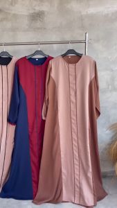 Gamis Jumbo + Hijab terbaru Remaja Kekinian LD UP TO 140