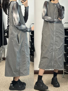 Elegant plus Size Womens Workwear Dress Slimming Mid-Length A-Line Skirt High Waist Polyester Fiber Casual Summer Dress