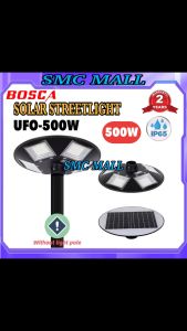 BOSCA 3 Years Warranty 500W Solar Garden Light Solar Street Light Outdoor Solar Light Remote Control Sensor UFO 500W