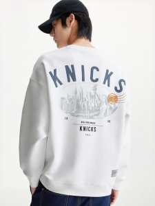 Jack Jones | Trendy Spring 2026 Embroidered Loose Fit Round Neck Hoodie