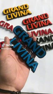 EMBLEM MOBIL GRAND LIVINA EKSTERIOR MOBIL NISSAN VARIASI TIMBUL 3D BAHAN FIBERGLASS