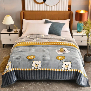 Thick Corral Fleece Flannel Blanket for Office and Nap