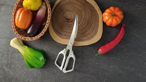 High-quality barbecue shears multifunctional kitchen scissors for Meat Fish Poultry Fish Scale Scraper Bottle Opener Walnut Clip