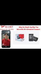 Máy đo huyết áp bắp tay Microlife B6 connect chính hãng- (Đo huyết áp tự động và hỗ trợ cảnh báo nguy cơ đột quỵ. Đo huyết áp và nhịp tim. Dễ sử dụng đo nhanh chính xác đơn giản và thoải mái) - DrViet