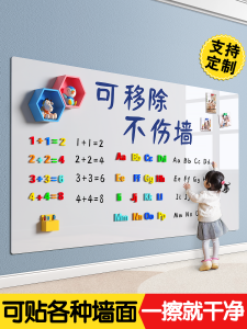 Removable Magnetic Whiteboard Small Blackboard for Home Teaching Office Use Erasable Wall Sticker Childrens Doodle Board
