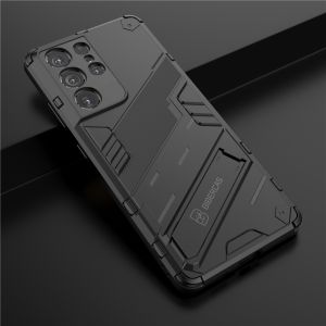 Samsung Galaxy S24 S23 S22 S21 Plus Ultra S24+ S23+ S22+ S21+ 5G Armor Case Invisible Bracket Soft TPU Frame Rugged Hard PC Shockproof Back Cover