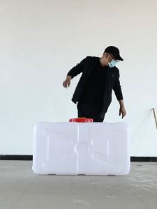 ♘✒ Food-grade plastic water tank rectangular horizontal thickened household storage bucket with cover car-mounted large