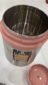 Cà mên giữ nhiệt nắp viền nâu và hồng cao cấp 1900ml