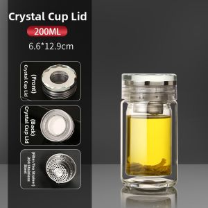 Transparent Glass Heat-Insulated Infuser Cup