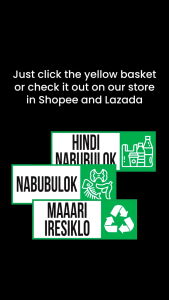 Dsign Hindi Nabubulok and Maaari Iresiklo 3" x 8" Inches Signage Sticker waterproof Sticker
