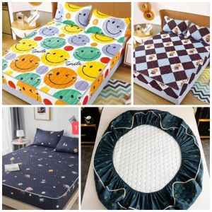 ผ้าปูที่นอนเสริมใยนุ่ม ผ้าปูที่นอนลายสวยเสริมใยนุ่ม ผ้าปูที่นอนหนานุ่ม