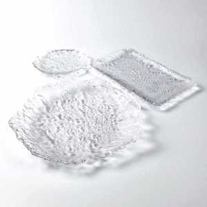 Handmade Irregular Simple Crystal Glass Tea Tray