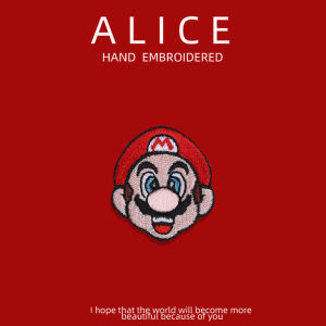Cute Fashionable Cartoon Patch Super Mario Self-Adhesive Embroidery Patch Clothing Repair Decorative Patch Hole Decoration