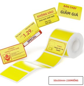 Nhãn Dán Nhiệt Hai Màu Niimbot Đỏ & Đen 300dpi B21 Pro Giấy Ảnh Tương Thích Có Lớp Keo Dán Phía Sau Dùng Cho Biển Cảnh Báo Siêu Thị