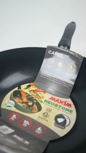 Maxim Deep Wok Neostone Valentino Aura| Wajan Penggorengan Anti Lengket 24 28 cm